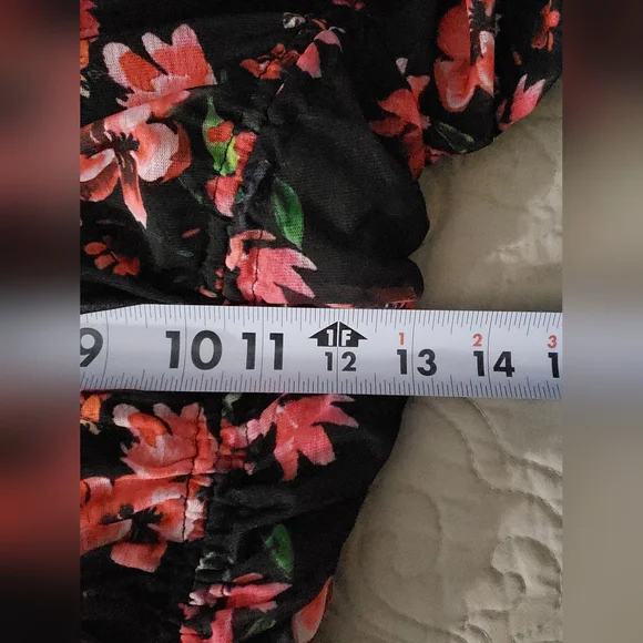 CLEARANCE Ruched Floral Mesh Midi Dress - Picture 6 of 10